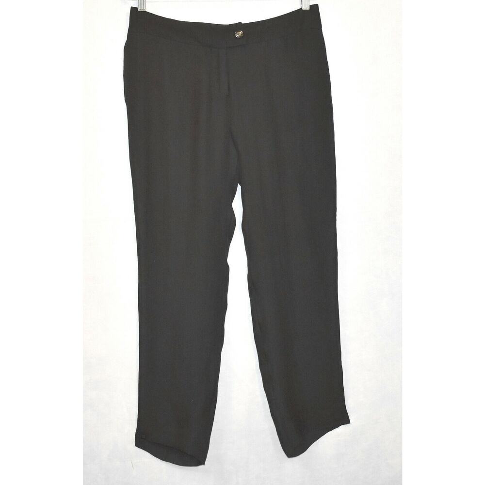 C0 NWT YVES SAINT LAURENT France Made Black See Through Silk Pants Size 42 $2530